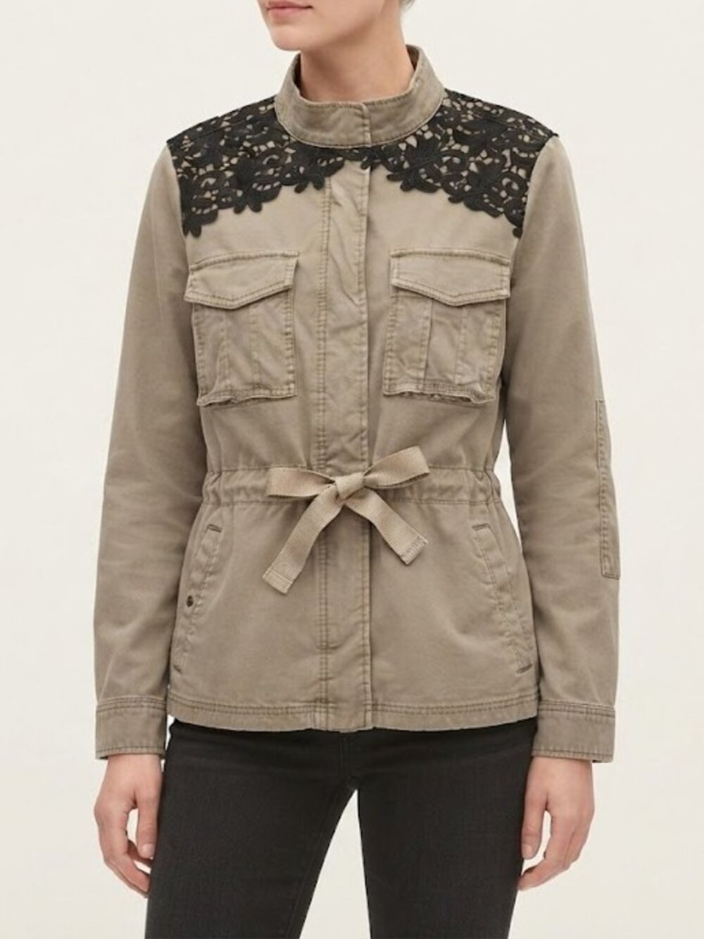 GAP Olive Green Jacket with Navy Lace